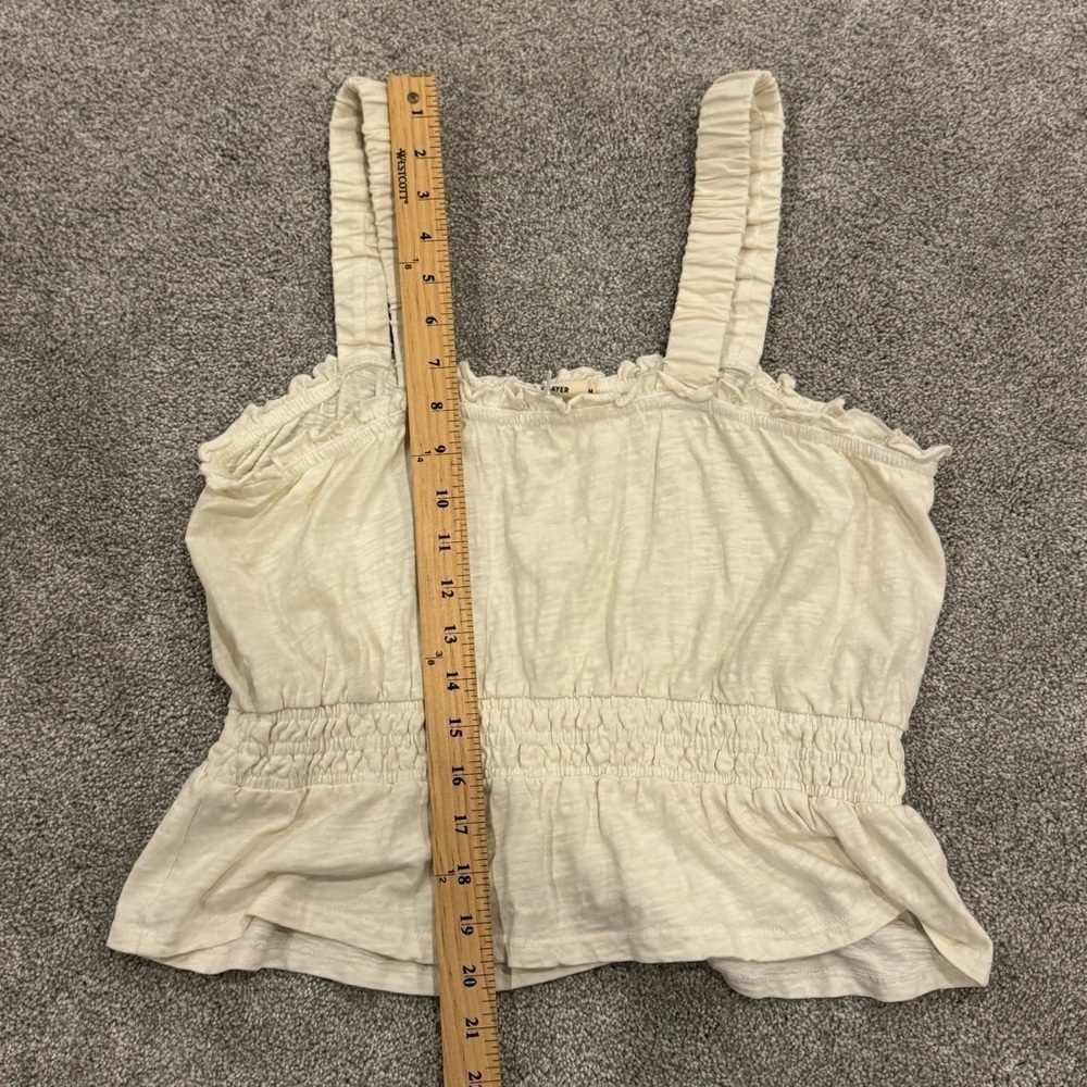 Marine Layer Dylan Smocked Tank in Antique White Size Medium 100% Cotton NWOT - Picture 6 of 9